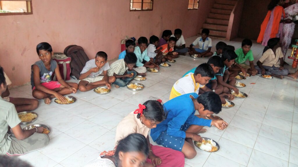 Meal to underprivilege and orphan  tribal children