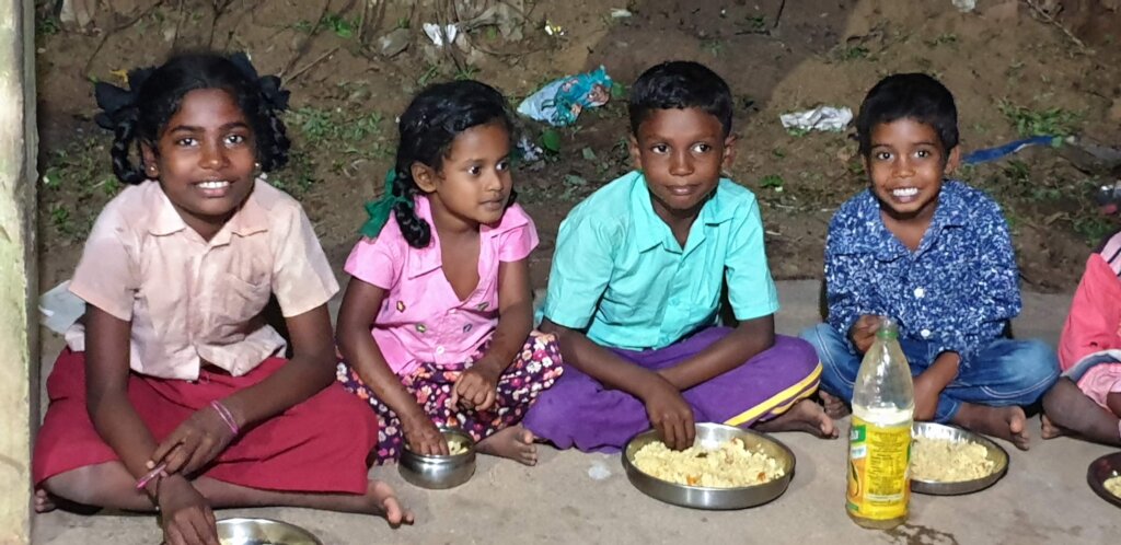 Meal to underprivilege and orphan  tribal children