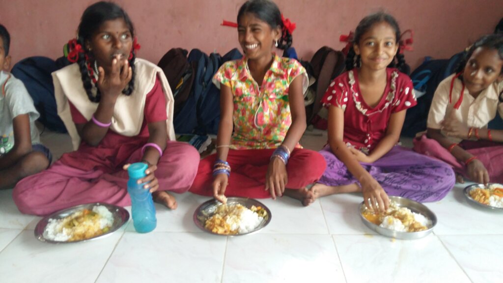 Meal to underprivilege and orphan  tribal children