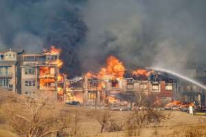 Burning Apartment Building in Superior, Colorado