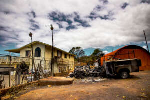 Wildfire damage in Lahaina