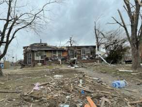 Destruction following 2021 Kentucky tornadoes