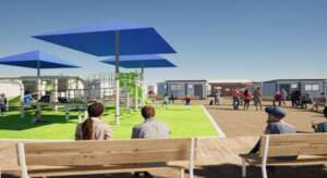 Rendering of Ohana Hope Village community space