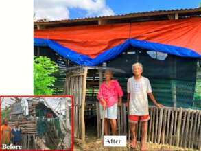 Before and after images of rearing house