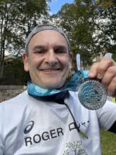 Roger Finishes the Chester Metric Marathon