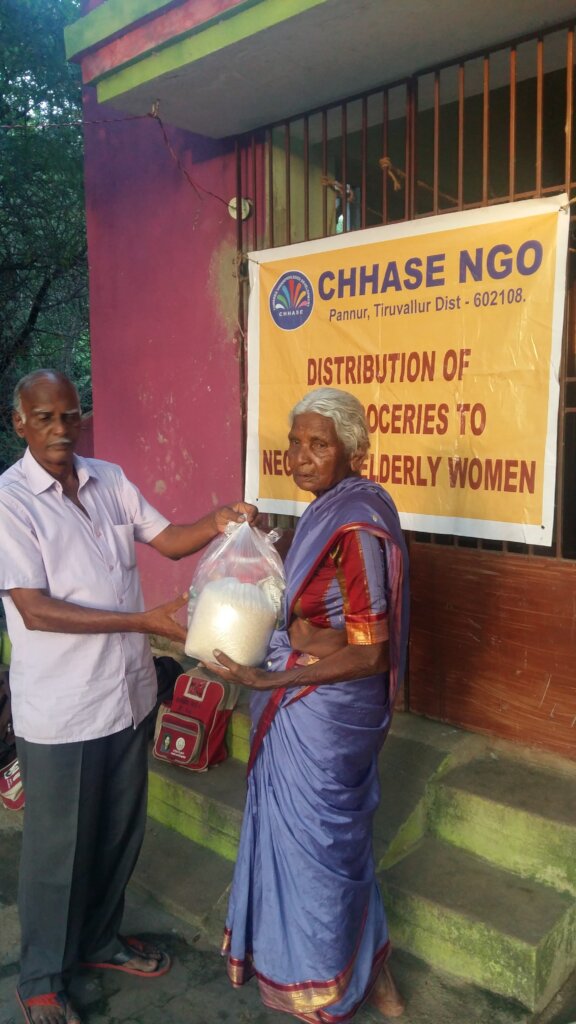 Neglected old age person need food groceries