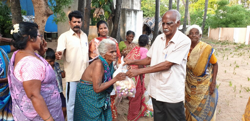 Neglected old age person need food groceries