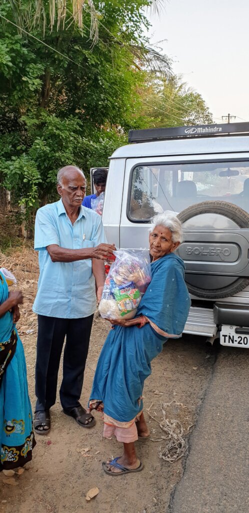 Neglected old age person need food groceries