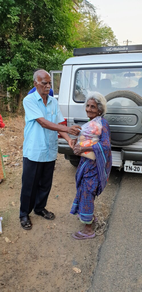 Neglected old age person need food groceries