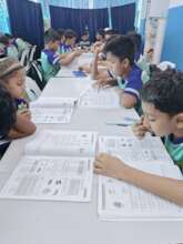 Students immersing themselves in the books