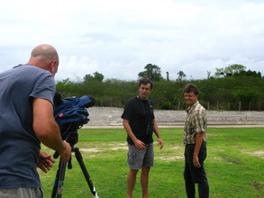 Host James Currie filming Birding Adventures