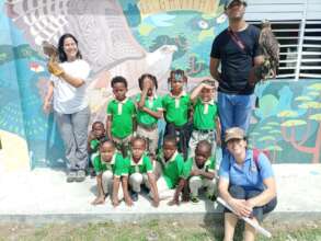 Children from the community and our Team