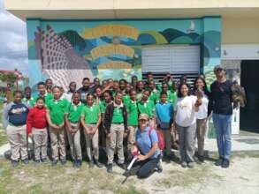 Children from the community and our Team 2