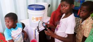 Orphans Testing Their New Water Filter