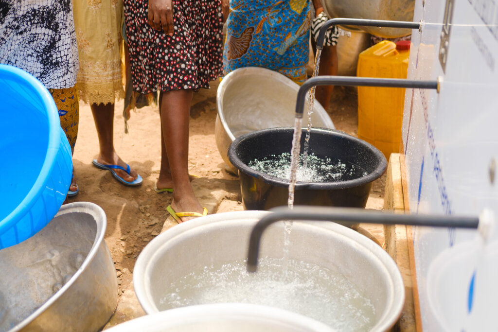 Clean water flows at one of our Ghana sites