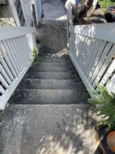 Stairs to enter and exit the home