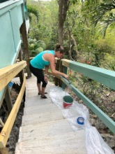 Completing work on a railing