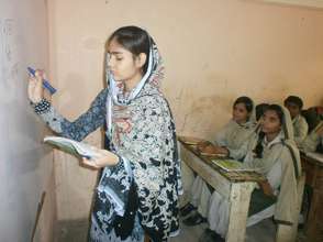 Alisha in the classroom