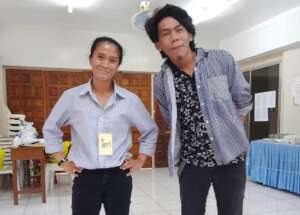 Proud disaster management trainer and trainee