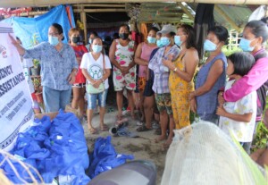 During the relief distribution