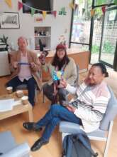 The happy quiz winning carers at coffee morning!