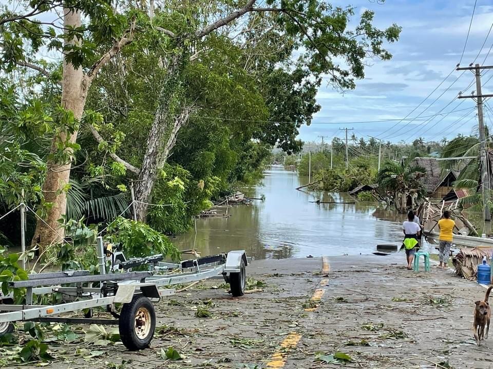 Relief goods for people affected by typhoon Odette
