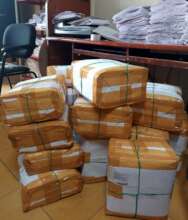 Braille books ready for despatch