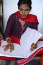 Braille Reading in progress