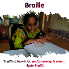 Help blind students by donating braille books