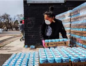 Canned Water For Relief