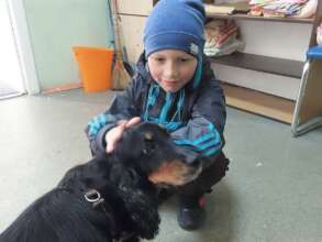 Migrant boy with his friend