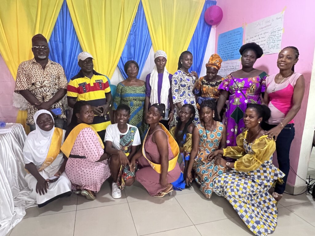 Together with the sewing graduates