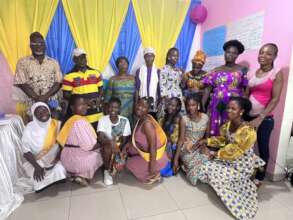 Together with the sewing graduates