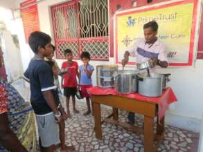Serving food for the poor and downtrodden