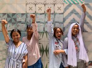 Soar Girls in Douar Laadam, Morocco at a workshop