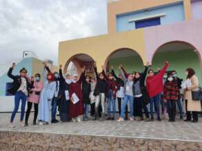 A girl squad after hosting a community dialogue