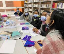 Soar Facilitator distributes period underwear