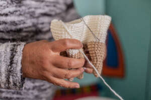 Hands working