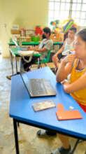 Students in their face-to-face classes