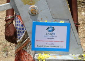BridgIT Water Foundation Signage on Well