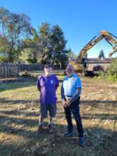 Bob Trausch and Gary Lee at the EV construction