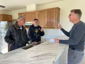 Inside the community center building