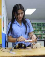 One of our robotics camp participants!