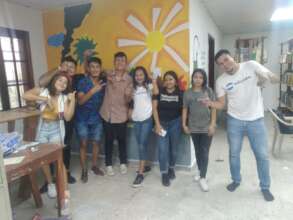 Mural painting at the Youth Center