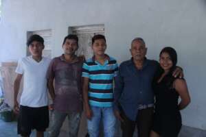 Wilson, Lucio and Yosselin with their family