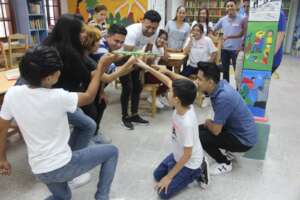 Teambuilding activities at the Youth Center