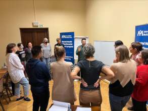 Our team providing a PFA training in Poland