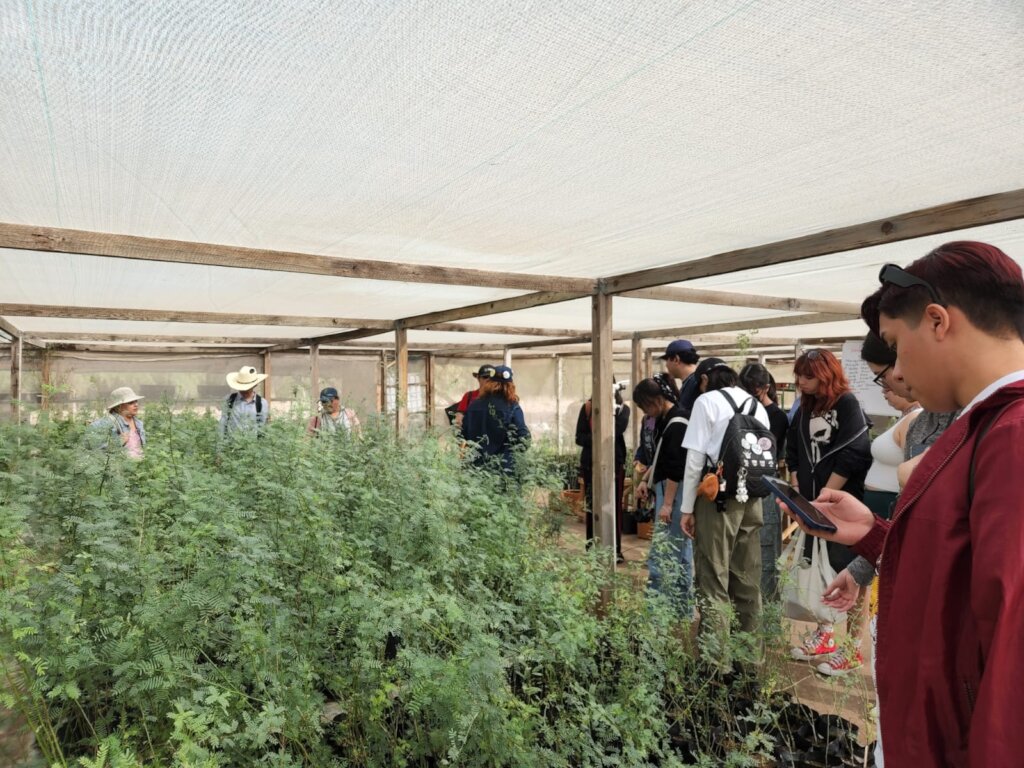 University group at the native-plant nurseries.