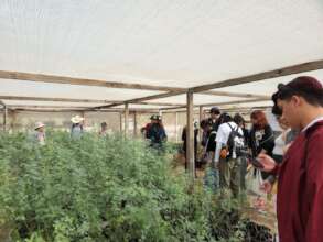 University group at the native-plant nurseries.