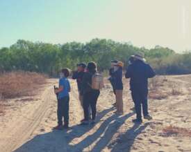 Visitors birdwatching